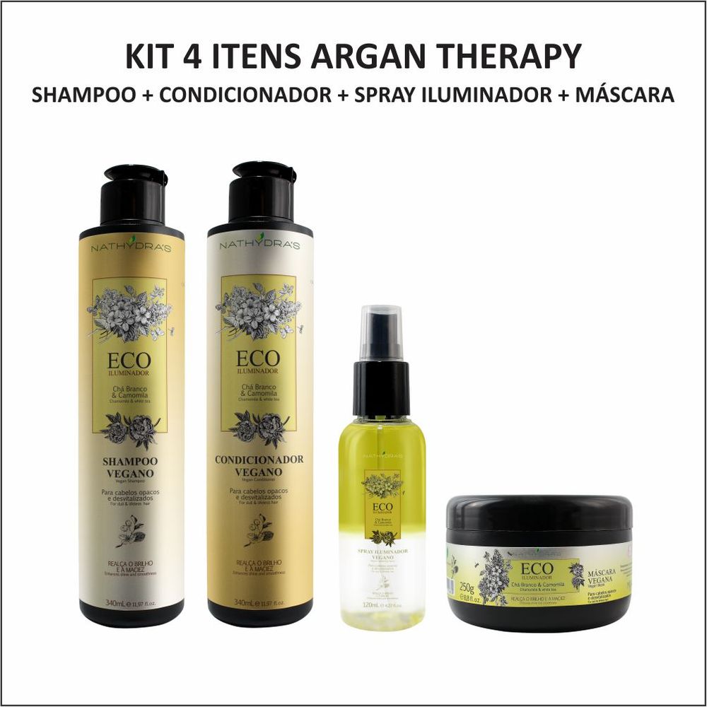 Kit-Shampoo-Condicionador-Mascara-Spray-Vegano-Eco-Iluminador